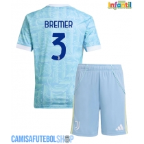 Camisa de time de futebol Juventus Gleison Bremer #3 Replicas 2º Equipamento Infantil 2025-26 Manga Curta (+ Calças curtas)